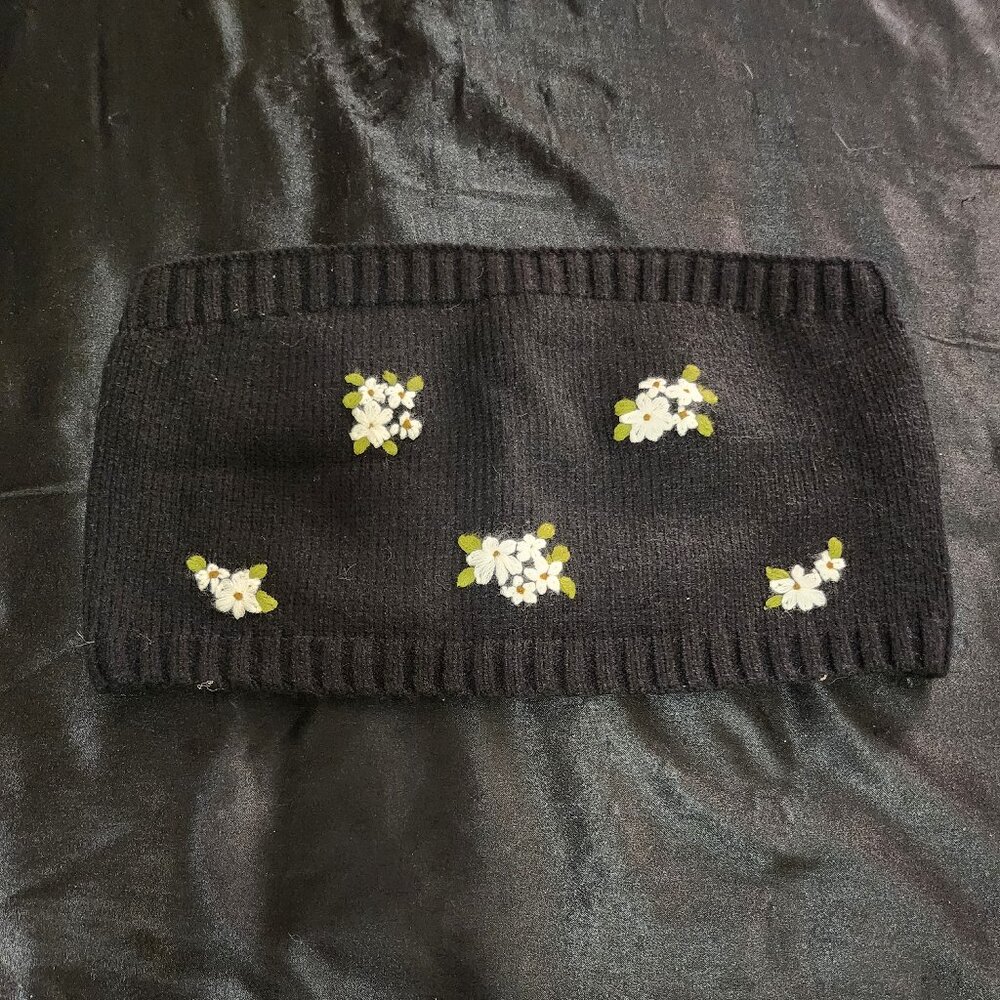 black Tube top with flowers